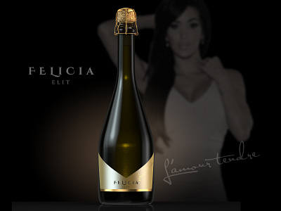 Felicia branding champagne design packaging sparkling wine