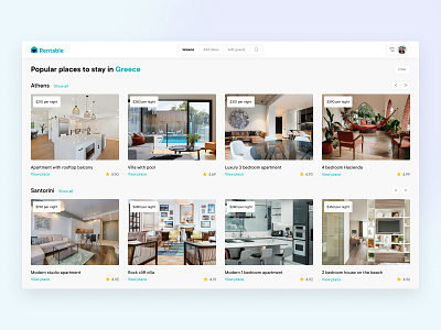 Rentable - Booking platform booking design hotel hotel app hotel booking place rent reservation stay tourism travel travel agency travel app traveling ui ux vacation