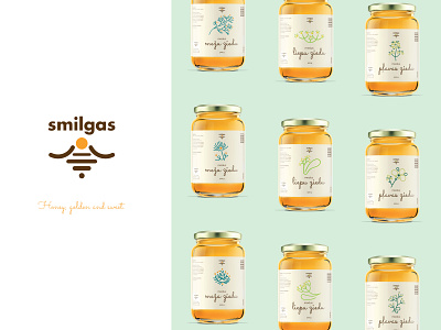 Smilgas - honey brand packaging