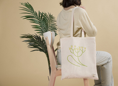 Tote bag with illustration illustraion