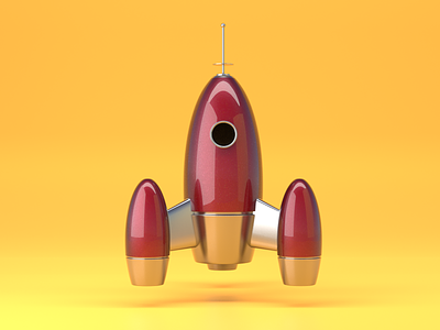 Rocket 3d modo render test