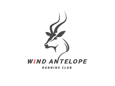 Wind Antelope Logo antelope branding illustration logo logo design running vector