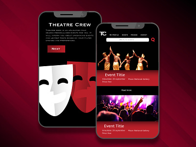 Theatre Crew app design