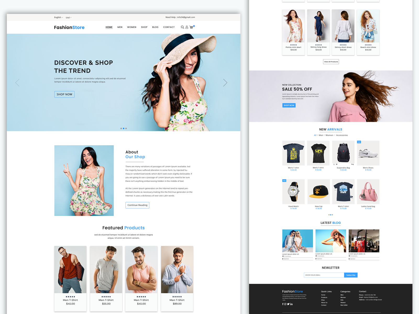 E-commerce website Landing Page by Sujon Ahmed on Dribbble