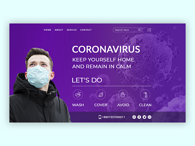 Coronavirus Awareness Landing page coronavirus covid 19 dailyui graphic design graphic designer landing page ui ui design ui designer uiinspirations uiux uiux design uiuxdesign web design web designer web development web ui website builder website design