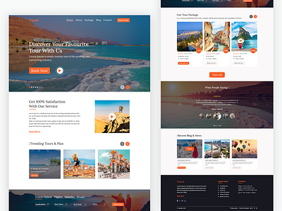 Travel agency website ui/ux design