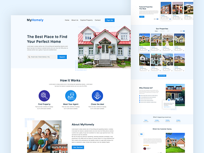 Real Estate Website Landing page adobe xd creative dailyui graphic design html landing page real estate real estate website ui ui design ui designer uiinspiration uiux uiux designer ux web design web designer web development web template web ui