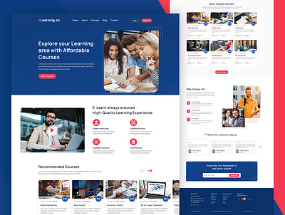 Education Website Landing page creative education website elearning graphic design landing page modern ui design ui designer uiux uiux designer uxui design web design web designer web development web ui website