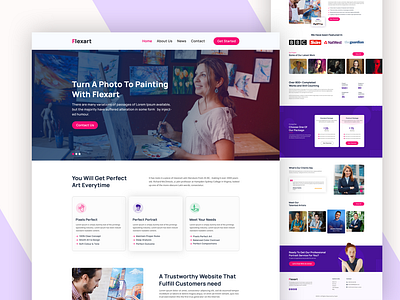 Portrait Landing page design | Art Website