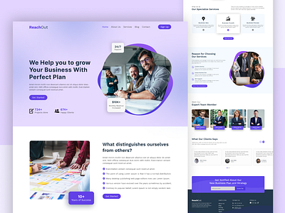 Business agency Landing page design