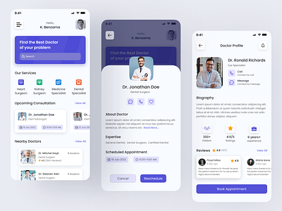 Medical appointment app design