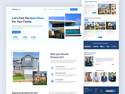 Website design | Real estate Landing page UI design