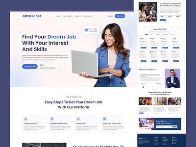 Job Portal Landing Page design  | Job Finder Website  UI design