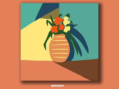 Illustration for March calendar 2019 calendar illustration design illustration march minimalism minimalism illustration