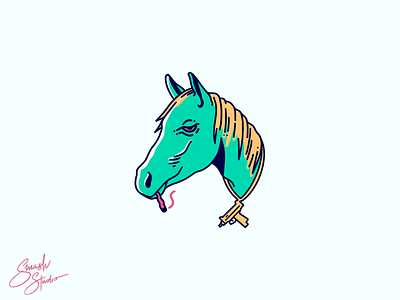 High Horse Illustration colour palette horse illustration illustration illustration design