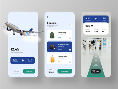 Mobile App Concept – Airline company app application ar augmented reality design interface plane tours travel ui ui ux user experience user interface ux