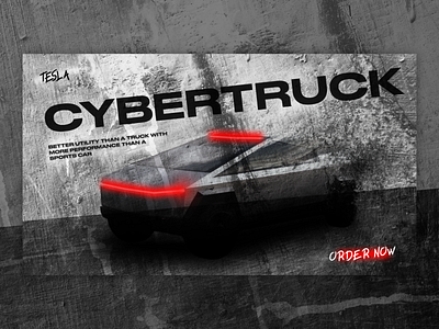 Tesla Cybertruck Redesign Concept car concept cybertruck design electro font graffiti interface landing redesign techno tesla truck ui user experience user interface ux web web design