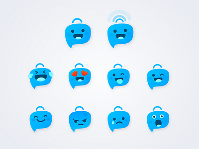 Partnr — Brand Emojis app application branding chatbot emoji icon icons identity ios logotype smiley style