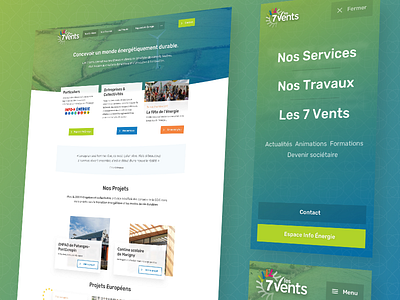 Les 7 Vents — Homepage Design homepage interaction ios landing mobile page product ui ux webdesign website