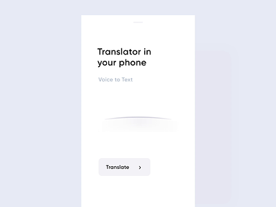 Translate App app design flat hiwow minimal mobile translate ui ux