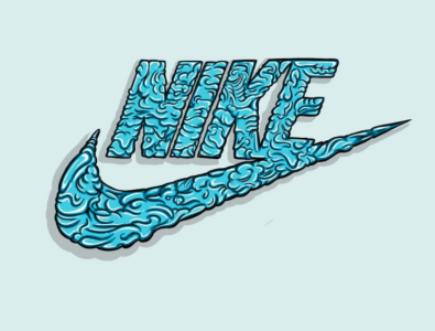 Nike Logo made out of chewed gum branding design gum icon illustration lettering logo nike type typography