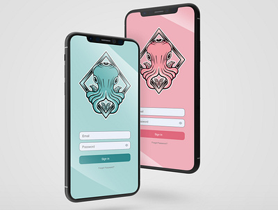 Octo App idea app design diamond flat icon illustration logo ui ux vector