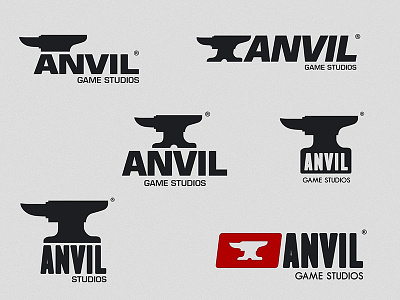Anvil Game Studios Logo anvil branding design game logo