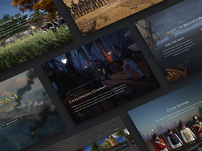 Game Landing Page - Holdfast: Nations At War design game landing page napoleon product ui ux video games web website