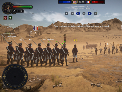 Game Heads-Up Display british desert french game hud indie multiplayer napoleon online shooter ui warfare