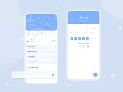 Habit tracker app ui clean design clean ui habit tracker habits routine to do todolist