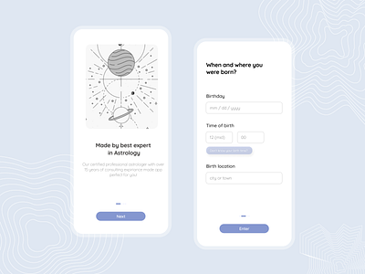 Astrology / zodiac app astro astrology chart clean ui horoscope onboarding stars zodiac