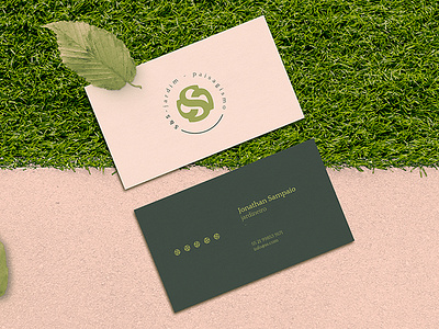 S&S Garden - visual identity branding business card design garden garden care icon landscape logo sophisticated logo stationery