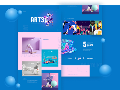ART 3 D 3d art concept illustration minimal ui ux web web design webdesign website