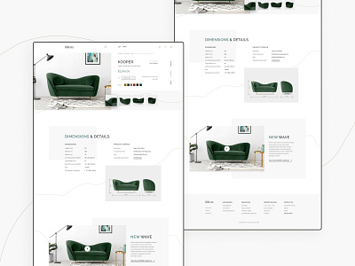 FURNITURE CARD PRODUCT card product concept design furniture minimal ui ux webdesign