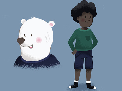 Character design test bear boy fun kids youth