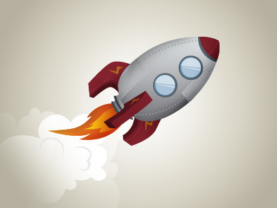 Little Rocket air illustration rocket vector