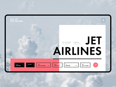 AIRLINES adventure airline airlines airplane clean company fly jet light sky ui ux web design