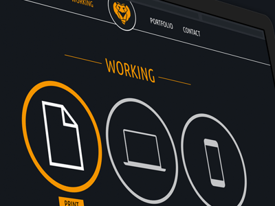 Mitch Löwenherz Portfolio awesome flat orange portfolio ui