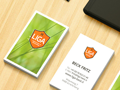 LIGA - Branding branding garden green liga modern orange print