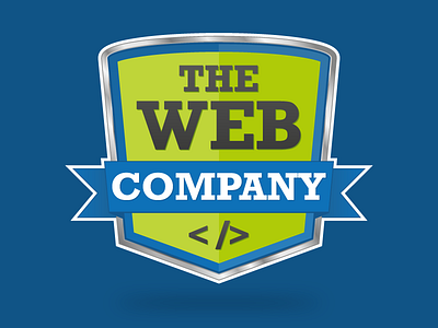 The Web Company - Logo Design blue branding company green logo web
