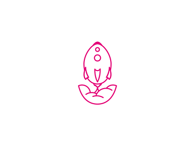 The Rocket logo magenta missingbrick outlines portfolio rocket