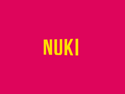 Nuki logo magenta missingbrick portfolio type yellow