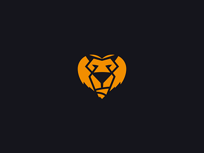 Brand yourself blue branding dark heart light lion lionheart logo missingbrick orange portfolio selfbranding