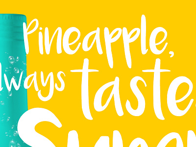 Pineapple Juice bottle branding contrast juice packaging pineapple summer taste typo wallpaper wording