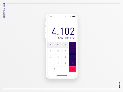 Calculator calculator challenge clean colors daily ui challenge detail ios light ui white