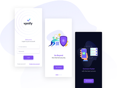 Vpnify UI App app app ui connection internet secure security uidesign uxui vpn