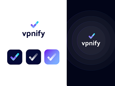 Vpnify logo & app icon app app design app logo app ui application branding cloud crypto cyber hosting internet logo ui user interface vpn wifi
