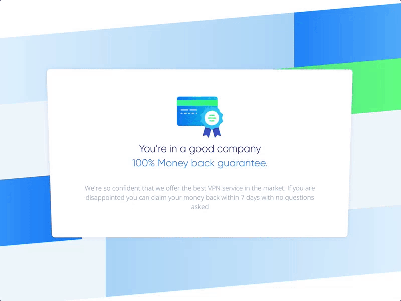 You're in a Good company Card animation card hosting vpn