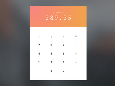 DailyUI 004 calculator dailyui number numbers