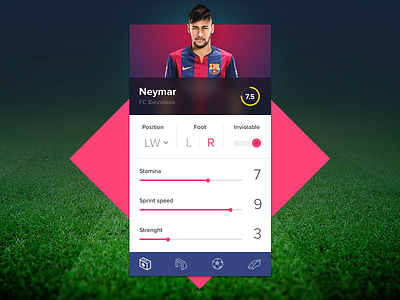 DailyUI 007 - Settings barcelona dailyui football neymar player settings soccer user